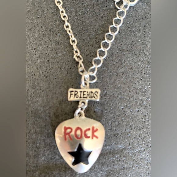 Girls Friends Rock Necklace, Costume Jewelry, Stainless Steel - Picture 1 of 4